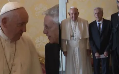 Imagem ilustrativa da imagem Caetano Veloso é recebido pelo Papa Francisco no Vaticano