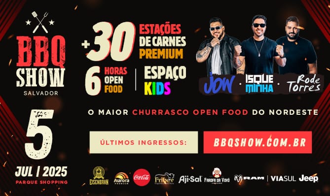 Imagem ilustrativa da imagem A TARDE FM leva você mais acompanhante para curtir o Festival BBQ SHOW