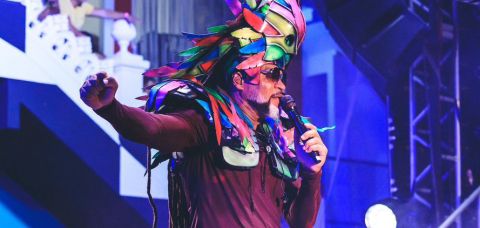 Imagem ilustrativa da imagem Carlinhos Brown desfila com o Bloco Timbalada no Carnaval 2025