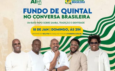 Imagem ilustrativa da imagem Conversa Brasileira recebe o grupo Fundo de Quintal