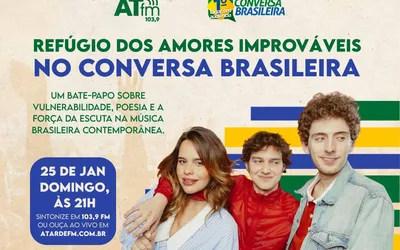 Imagem ilustrativa da imagem Conversa Brasileira recebe o trio O Refúgio dos Amores Improváveis