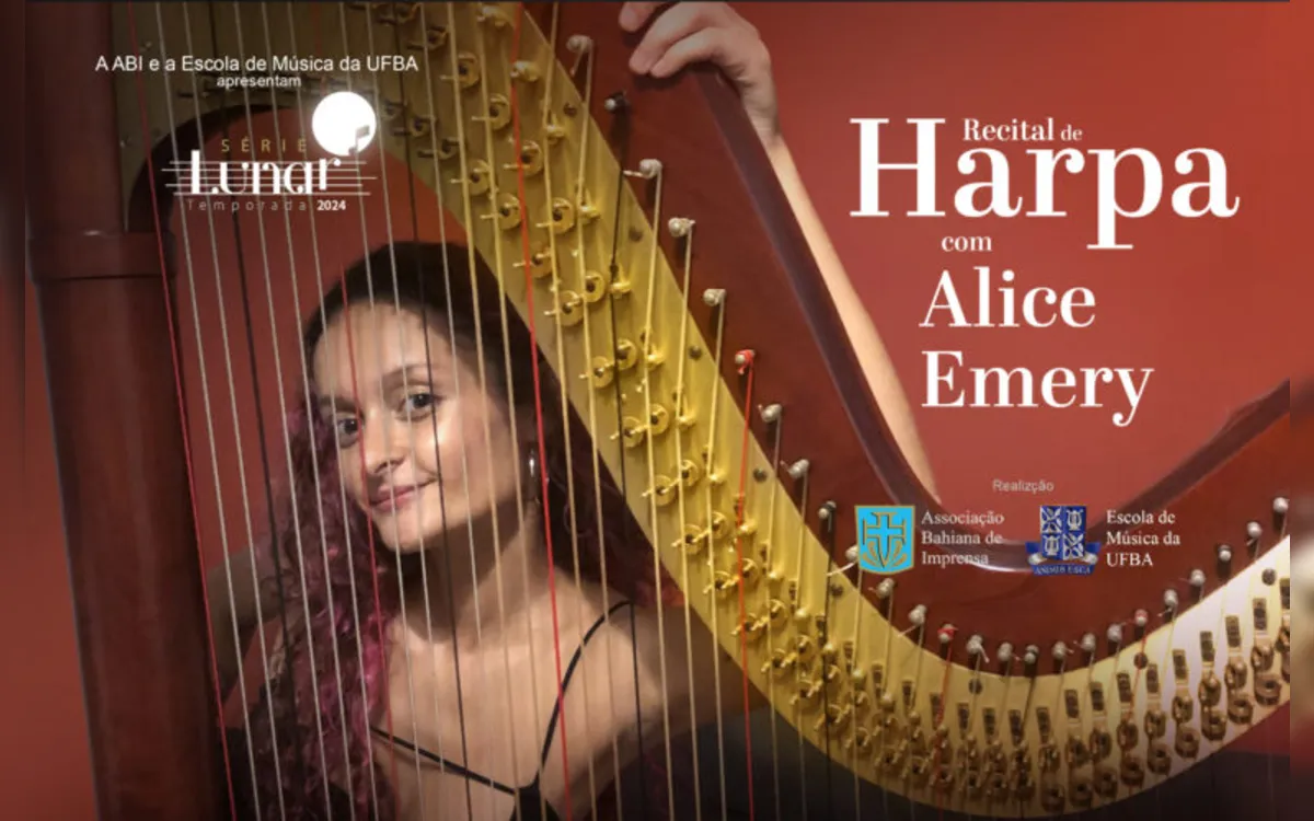 Alice Emery estreia na Série Lunar com recital de harpa
