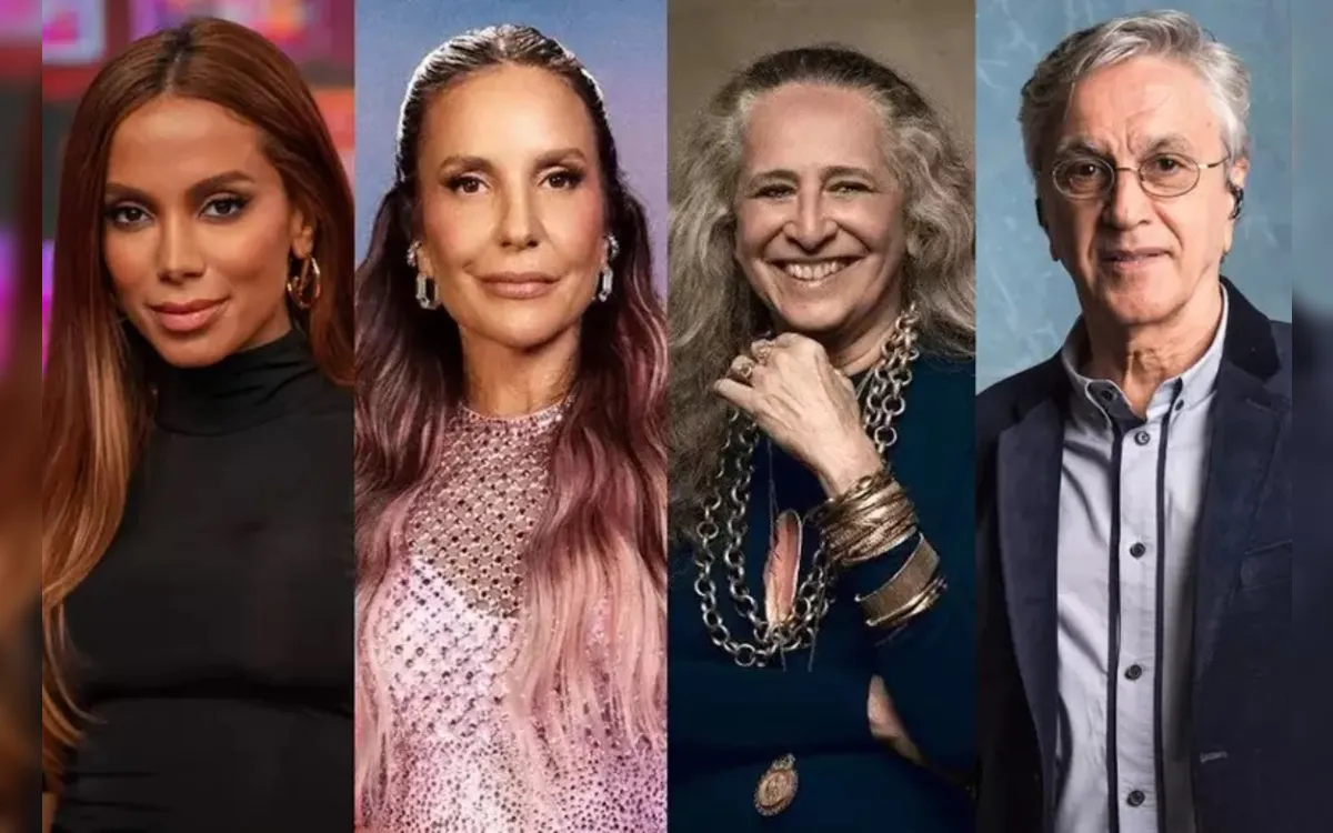 Anitta, Ivete Sangalo, Bethânia e Caetano animarão Réveillon do Rio