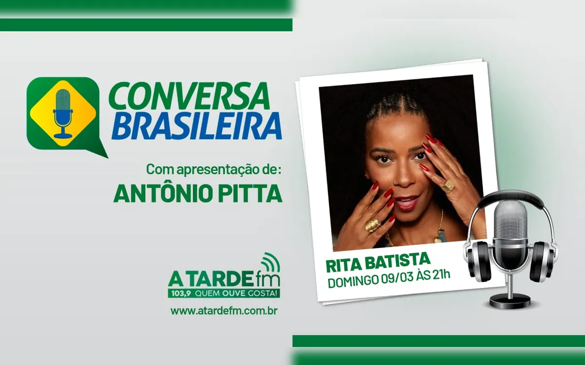 Apresentadora Rita Batista é a convidada do Conversa Brasileira deste domingo