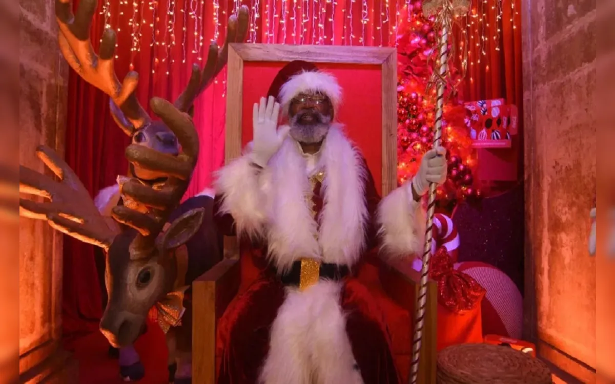 Casa do Papai Noel recebe crianças e adultos até a quarta-feira,27