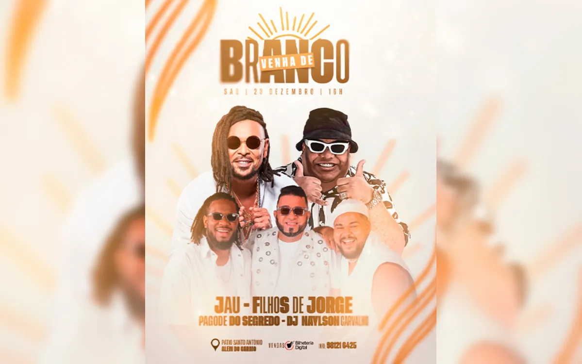 Jau e Filhos de Jorge animam o pré-Réveillon no Carmo