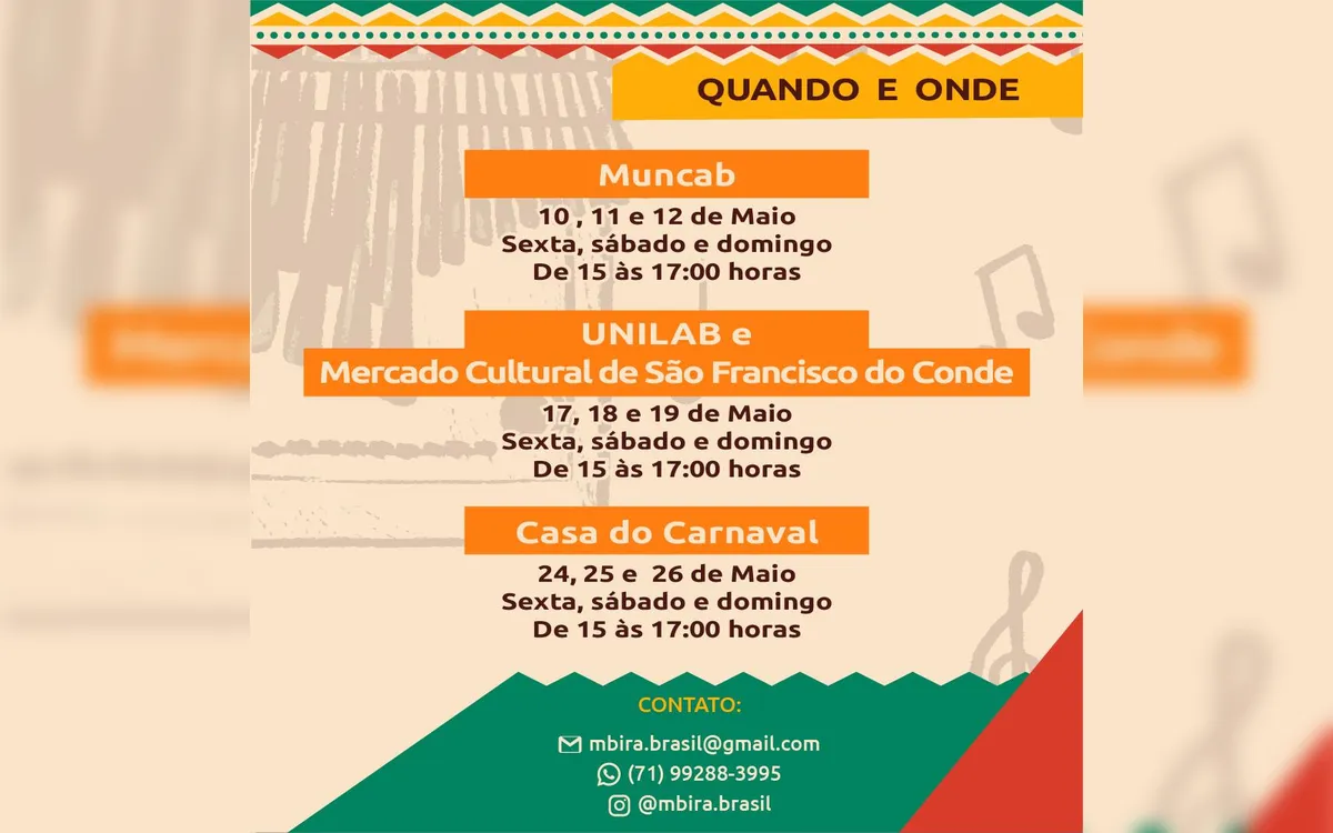 Oficinas gratuitas promovem imersão na música da África Austral