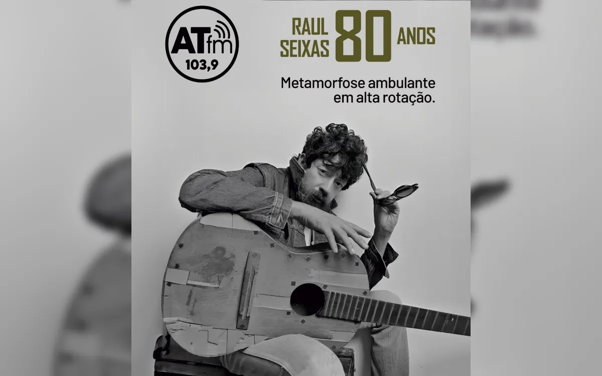 Palco A Tarde FM celebra os 80 anos de Raul Seixas neste sábado, 28