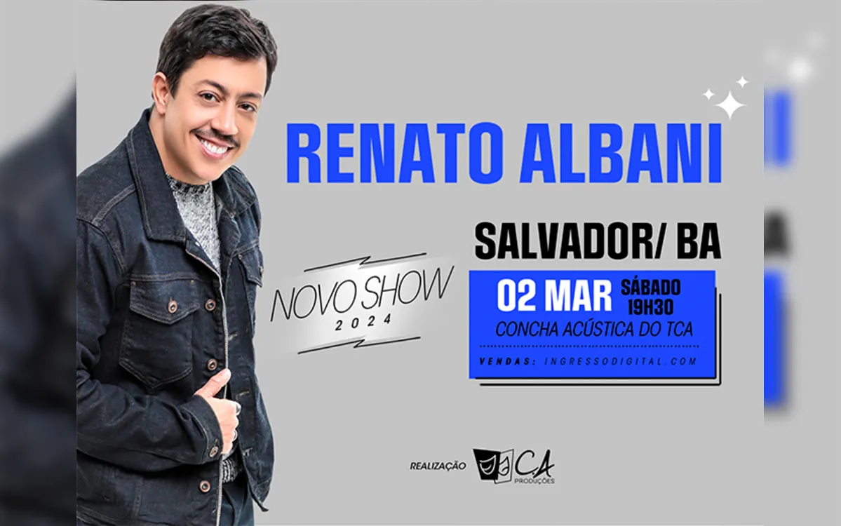Renato Albani retorna a Salvador com novo show solo na Concha Acústica