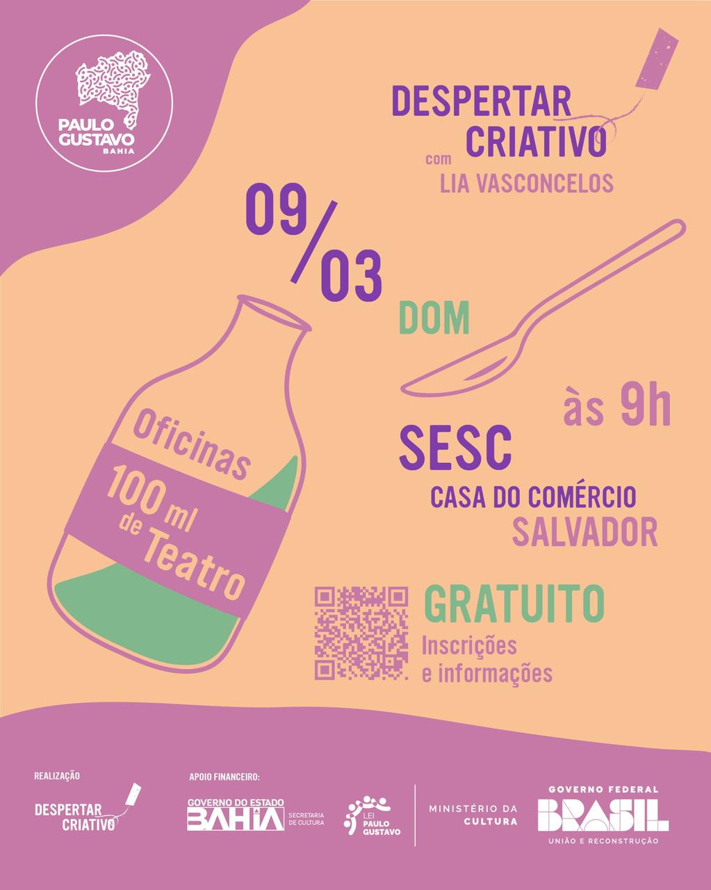 Imagem ilustrativa da imagem Despertar Criativo: oficina de teatro abre inscrições em Salvador