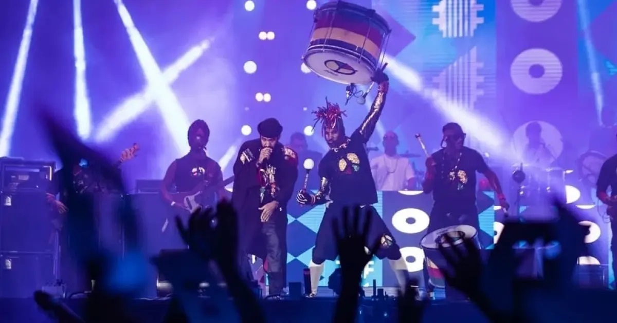 Imagem ilustrativa da imagem Olodumbaiana leva mistura de samba-reggae e guitarra ao palco do Rock in Rio