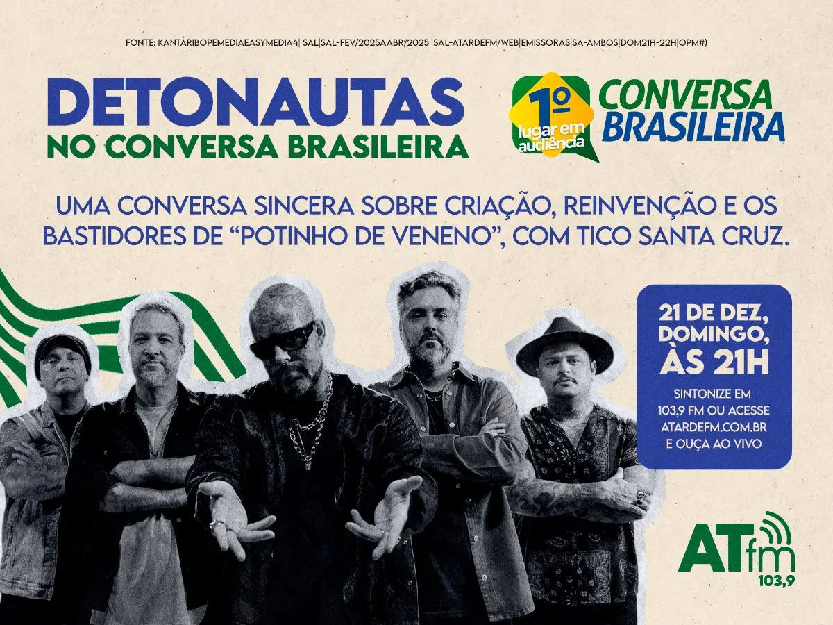 
		Conversa Brasileira recebe a banda Detonautas
