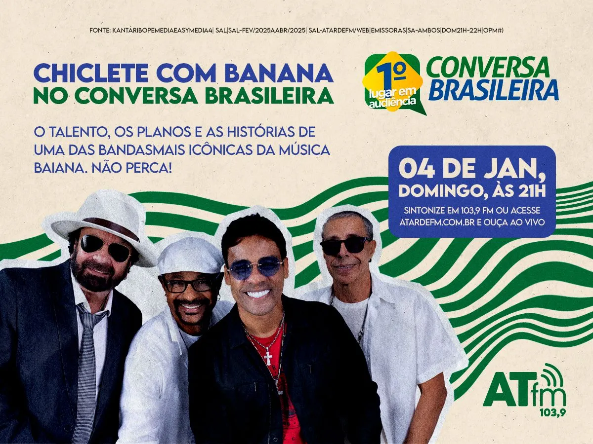 
		Energia do Chiclete com Banana toma conta do Conversa Brasileira