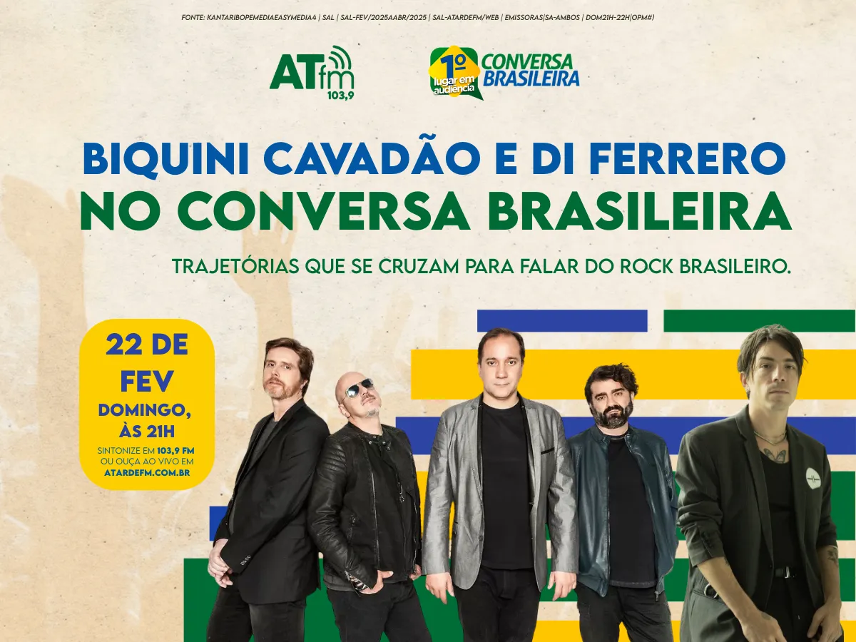 Conversa Brasileira recebe Biquini Cavadão e Di Ferrero