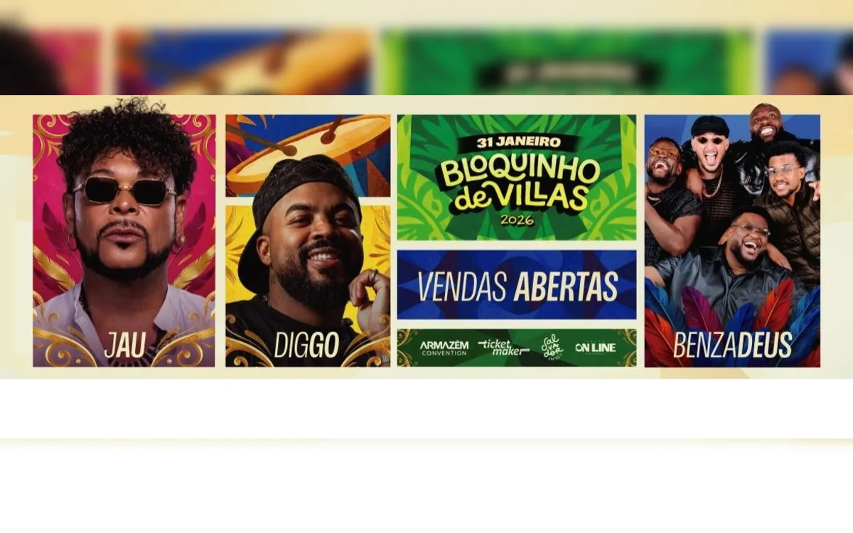 Bloquinho de Villas 2026 reúne Jau, Benzadeus e Diggo