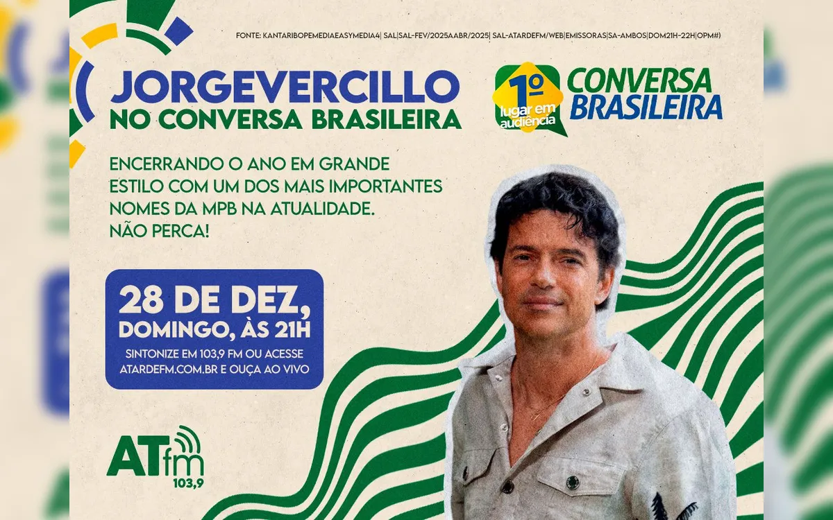 Conversa Brasileira celebra a carreira de Jorge Vercillo