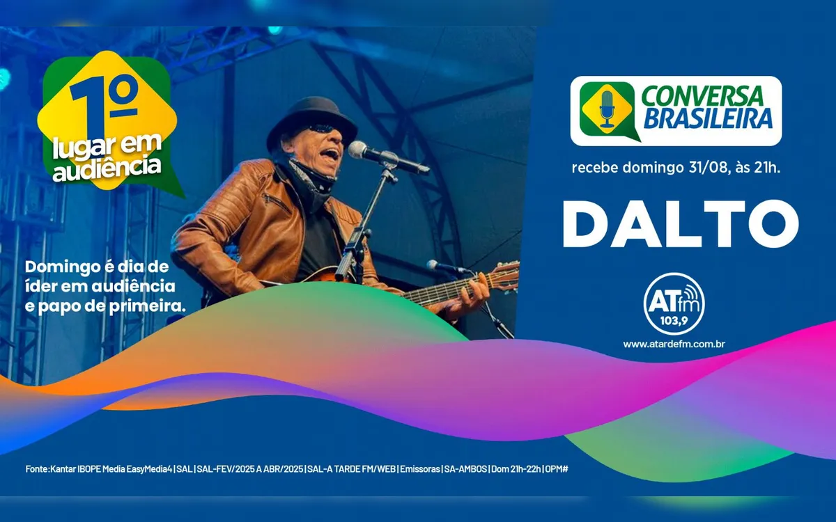 Conversa Brasileira deste domingo (31) recebe Dalto