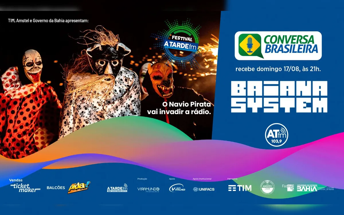 Conversa Brasileira recebe Baiana System, atração do Festival A TARDE FM