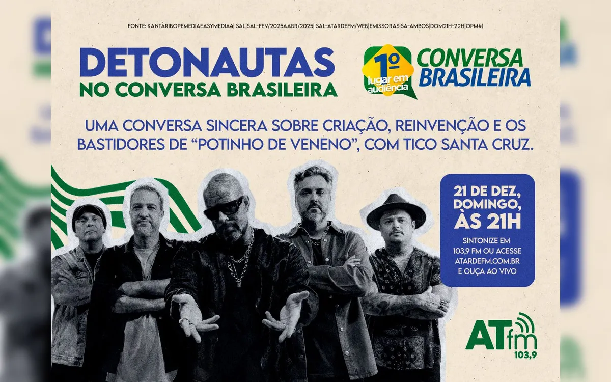 Conversa Brasileira recebe a banda Detonautas