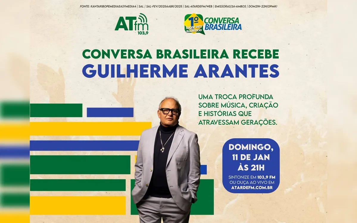 Guilherme Arantes é o convidado do Conversa Brasileira