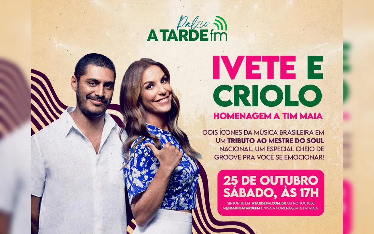 Ivete e Criolo homenageiam Tim Maia no Palco A TARDE FM
