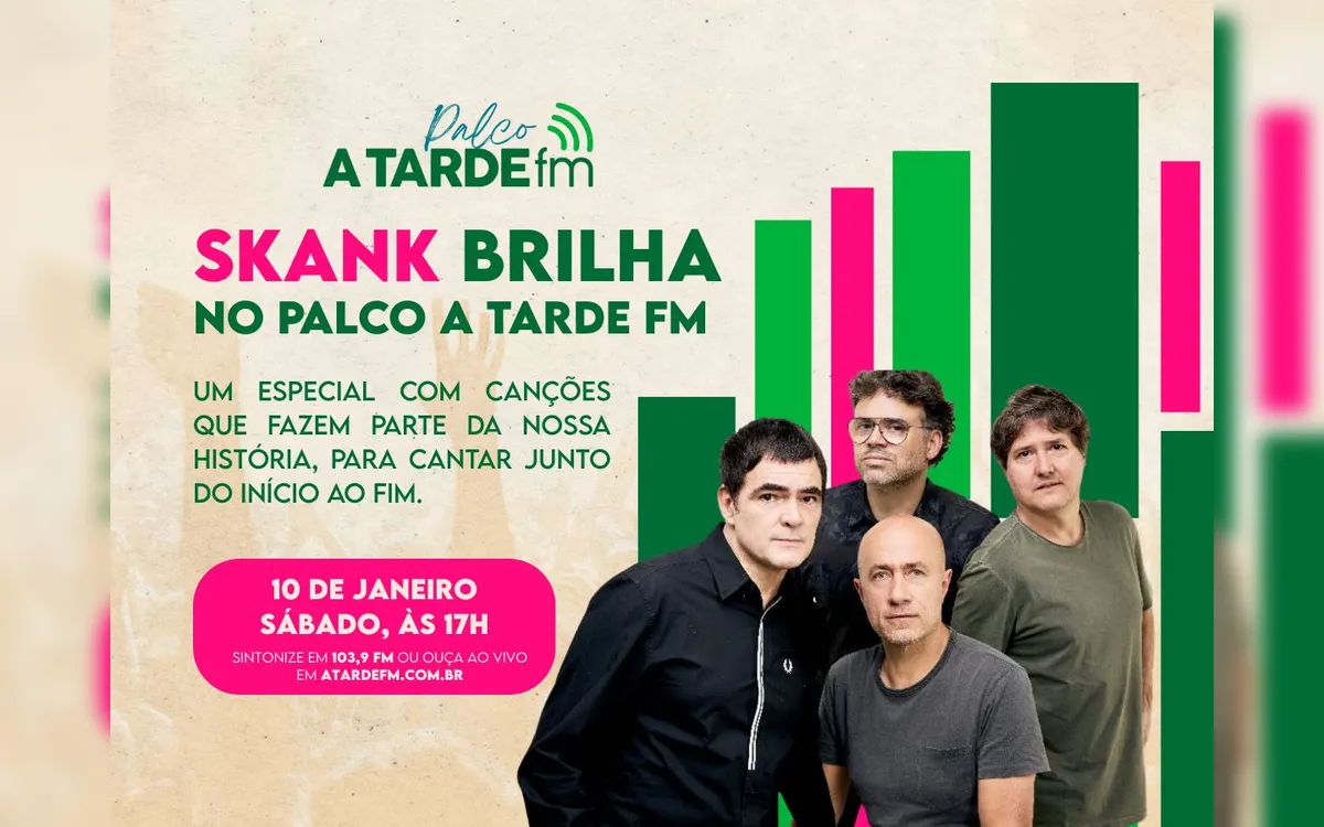 Palco A Tarde FM relembra sucessos do Skank
