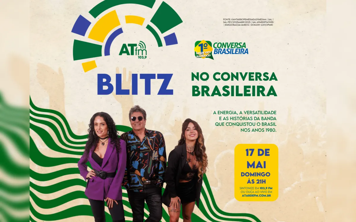 Blitz é o destaque no Conversa Brasileira deste domingo (17)