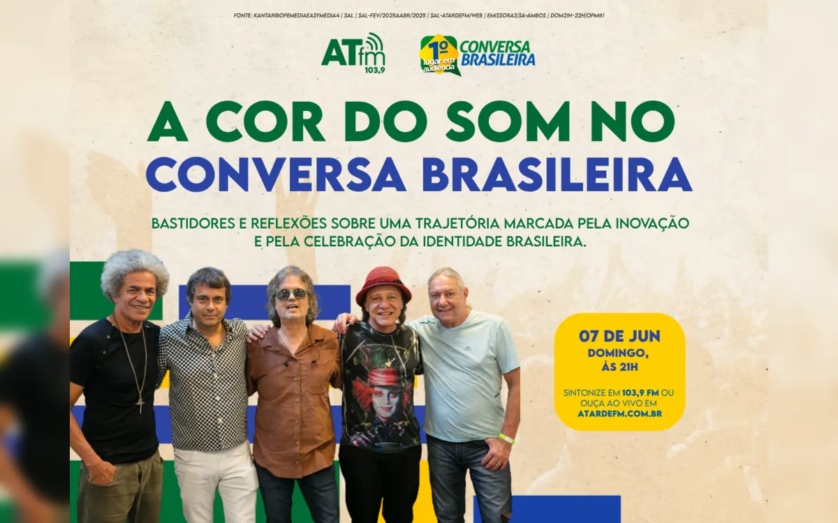 Conversa Brasileira recebe A Cor do Som neste domingo (7)