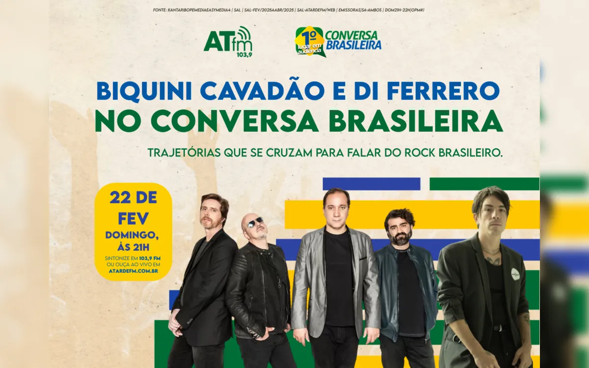 Conversa Brasileira recebe Biquini Cavadão e Di Ferrero