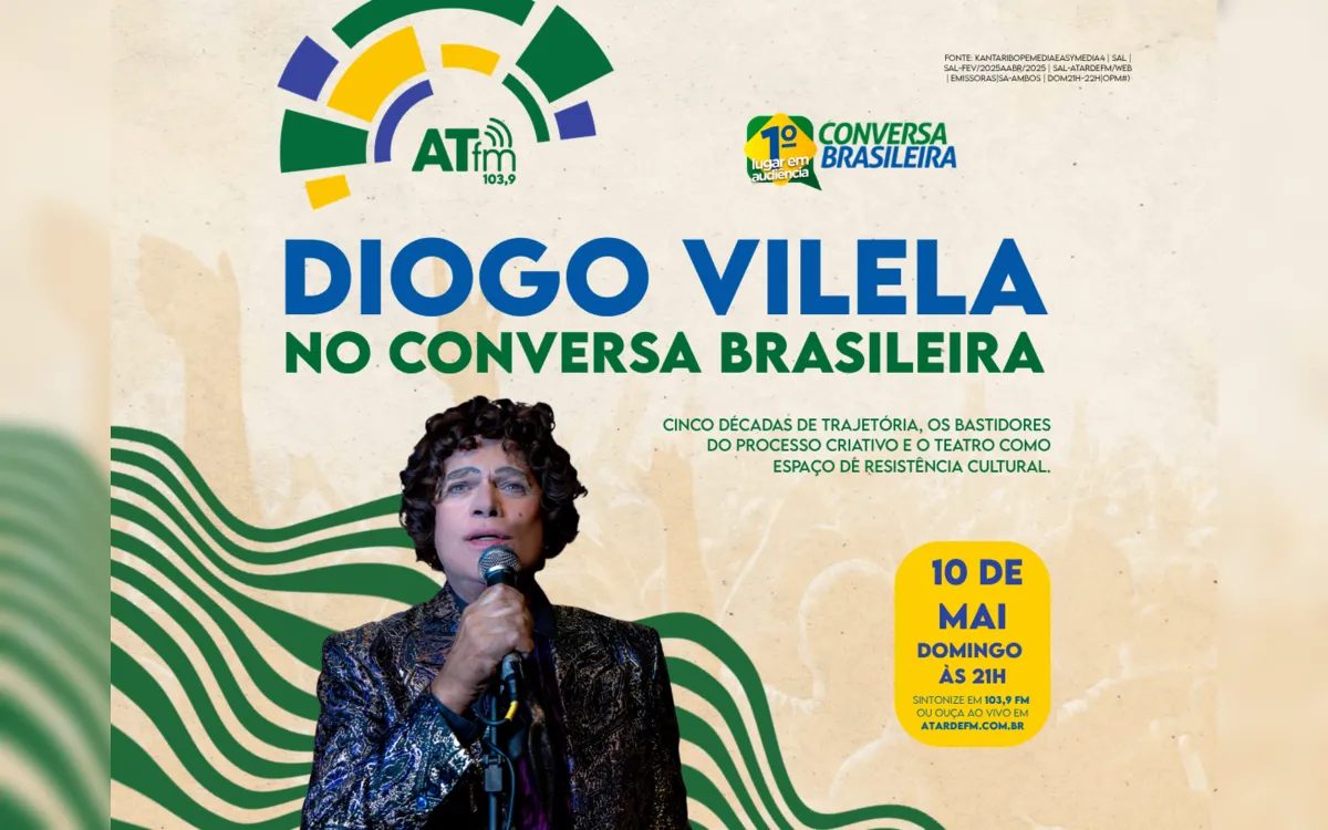 Diogo Vilela traz o teatro para o Conversa Brasileira