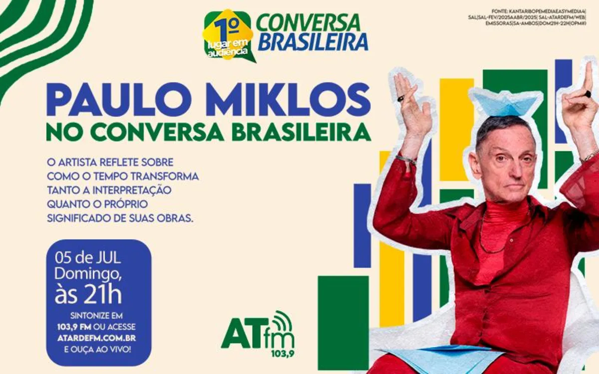 Paulo Miklos é o convidado especial do Conversa Brasileira neste domingo (05)