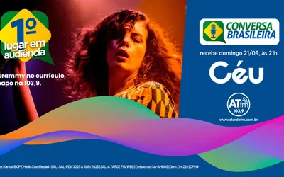 Imagem ilustrativa da imagem Conversa Brasileira deste domingo recebe a cantora Céu