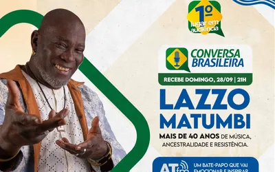 Imagem ilustrativa da imagem Lazzo Matumbi é o convidado do Conversa Brasileira deste domingo, 28