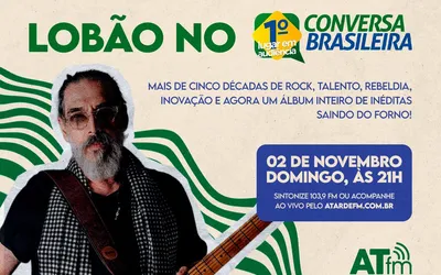 Imagem ilustrativa da imagem Lobão é o destaque do Conversa Brasileira deste domingo, 2