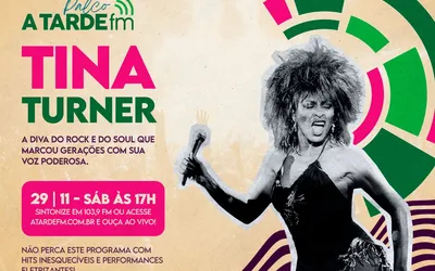 Imagem ilustrativa da imagem Palco A TARDE FM: programa traz a energia de Tina Turner neste sábado, 29