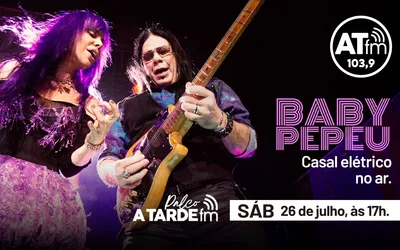 Imagem ilustrativa da imagem Pepeu Gomes e Baby do Brasil são atrações do Palco deste sábado, 26