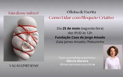 Imagem ilustrativa da imagem Bloqueio Criativo é tema de oficina de escrita