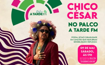 Imagem ilustrativa da imagem Chico César é a atração do Palco A Tarde FM