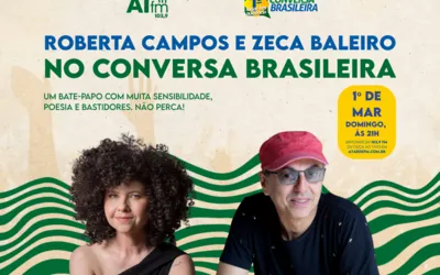 Imagem ilustrativa da imagem Conversa Brasileira recebe Zeca Baleiro e Roberta Campos