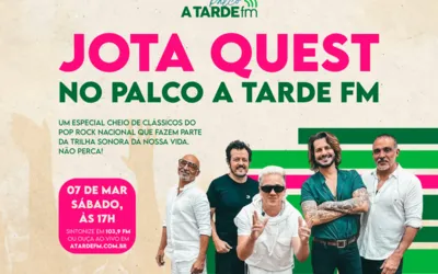 Imagem ilustrativa da imagem Jota Quest é a atração do Palco A Tarde FM deste sábado (7)