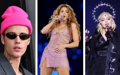 Imagem ilustrativa da imagem Justin Bieber se junta a Madonna, Shakira e BTS em show da final da Copa