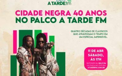 Imagem ilustrativa da imagem Palco A Tarde FM celebra os 40 anos do Cidade Negra