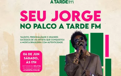 Imagem ilustrativa da imagem Seu Jorge é o convidado do Palco A Tarde FM