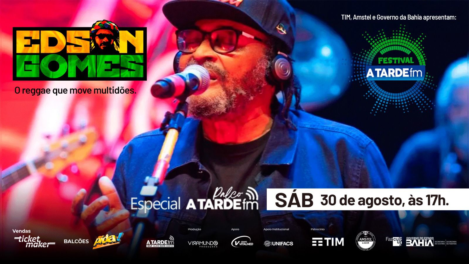 Imagem ilustrativa da imagem Atração do Festival A TARDE FM: Edson Gomes é o convidado do Palco