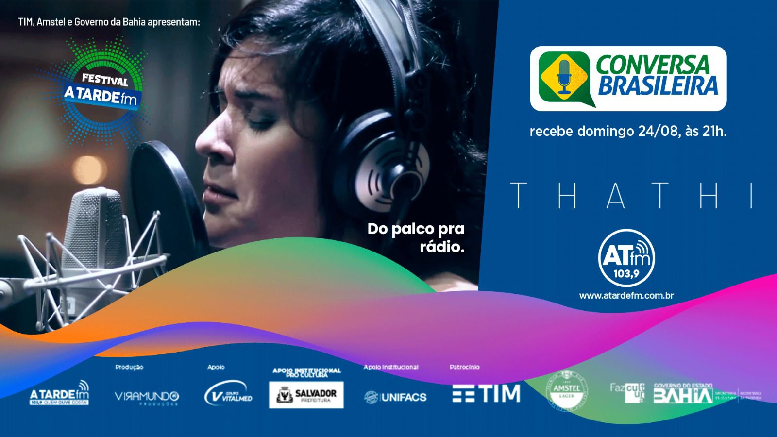 Imagem ilustrativa da imagem Confirmada no Festival A TARDE FM, Thathi é a convidada do Conversa Brasileira