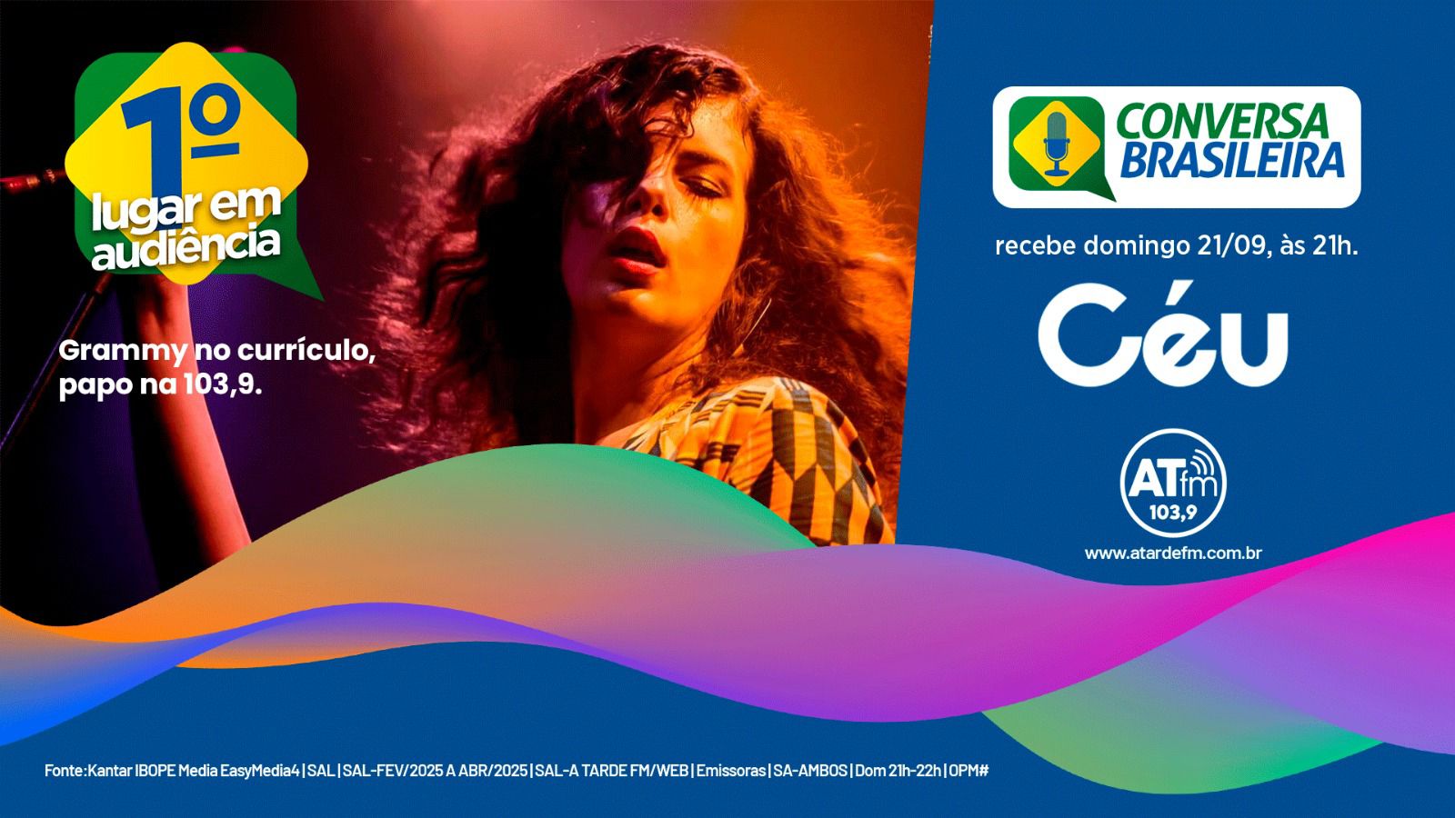 Imagem ilustrativa da imagem Conversa Brasileira deste domingo recebe a cantora Céu