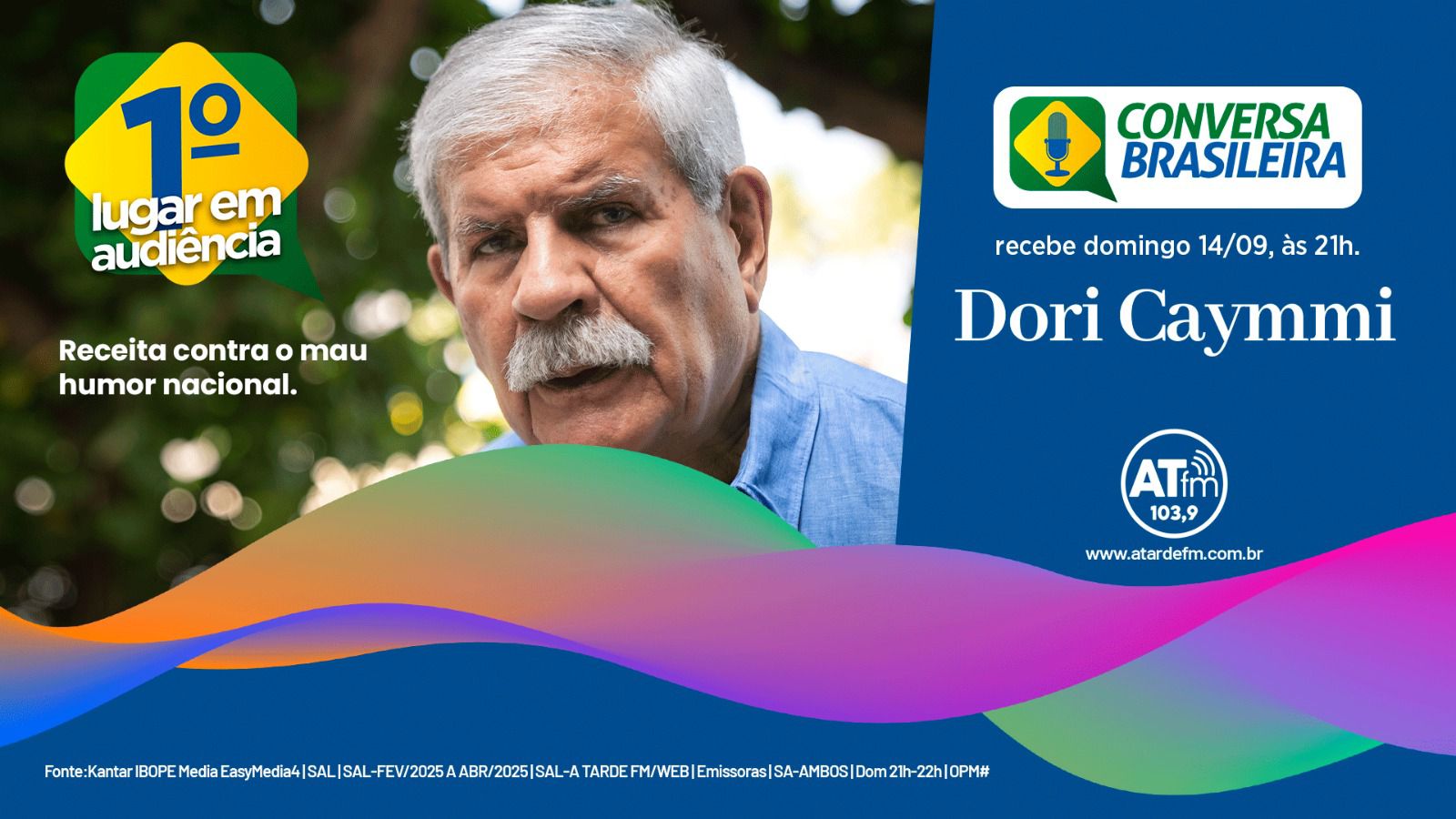 Imagem ilustrativa da imagem Dori Caymmi é o convidado do Conversa Brasileira neste domingo, 14
