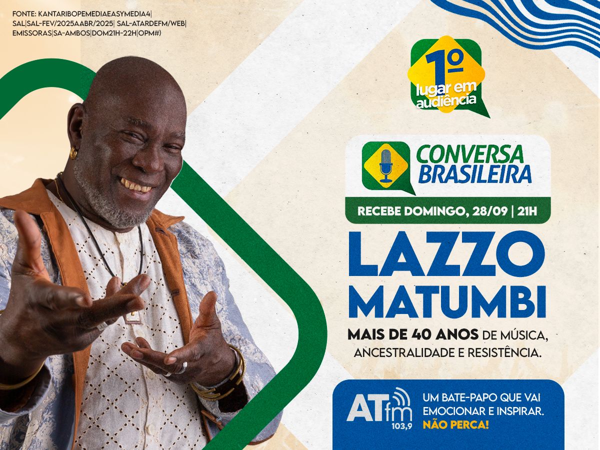 Imagem ilustrativa da imagem Lazzo Matumbi é o convidado do Conversa Brasileira deste domingo, 28
