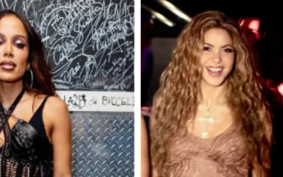 Imagem ilustrativa da imagem Anitta e Shakira se encontram e levantam rumores de parceria
