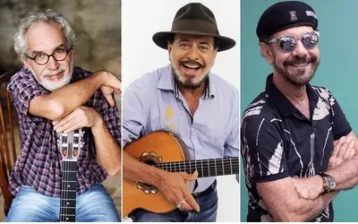 Imagem ilustrativa da imagem Elomar, Xangai e Renato Teixeira se apresentam na Concha Acústica